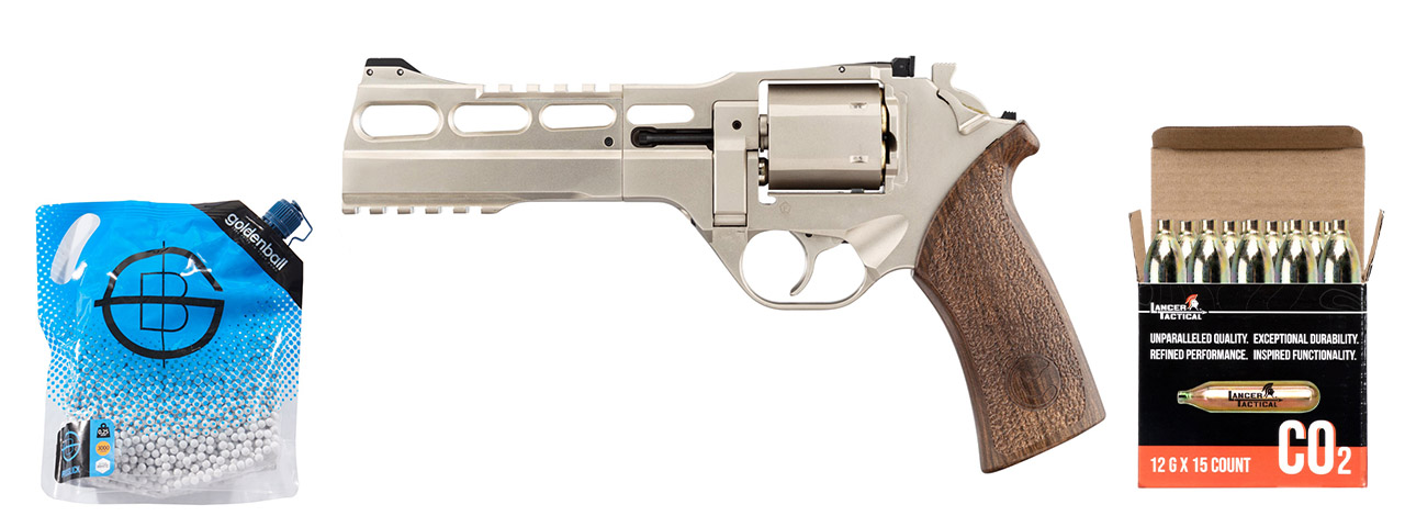 Chiappa Rhino 60DS Airsoft CO2 Revolver Edition - CO2 Combo - (Silver)