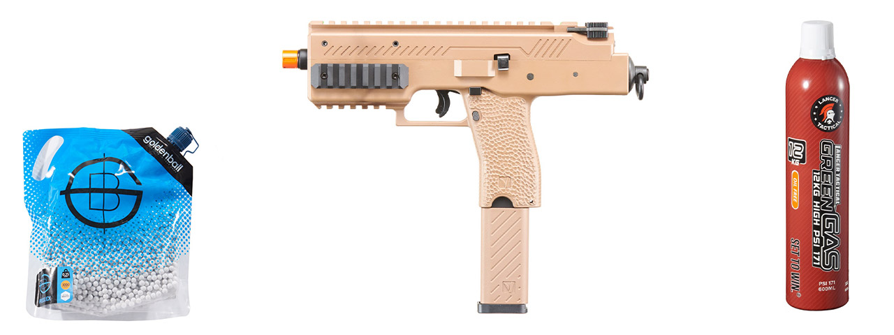 Vorsk VMP-1C GBB Airsoft SMG - Green Gas Combo - (Tan)
