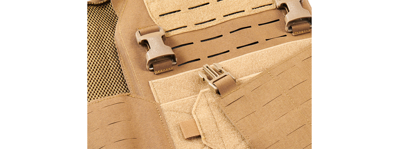 Code 11 Laser Cut Plate Carrier - (Tan)