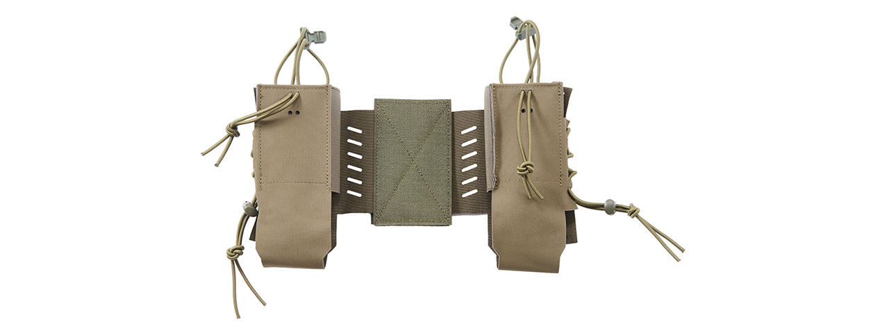 Chest Rig Tactical Assaulter Radio Pouches - (Ranger Green)