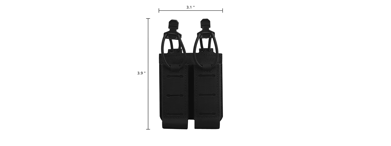 Code 11 Tactical 2.0 Assaulter Double Pistol Magazine Pouch - (Black)