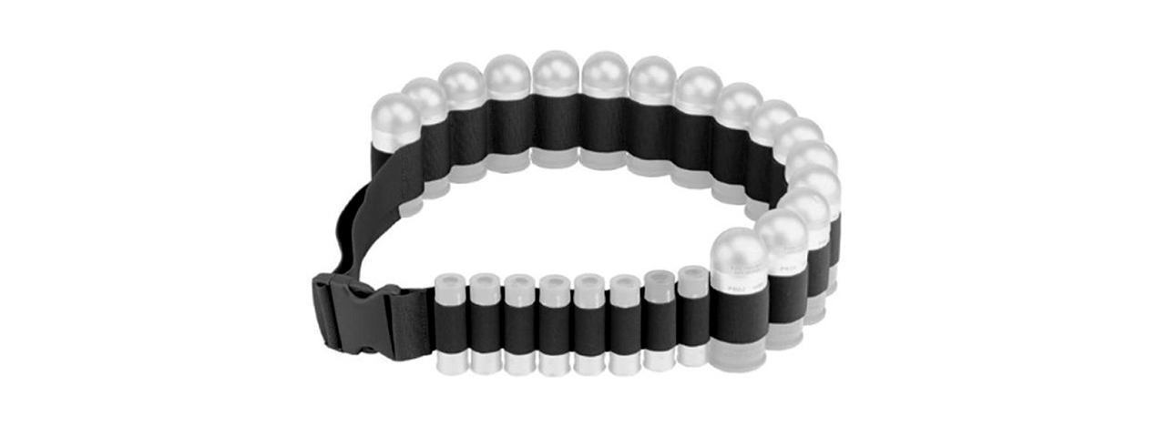 Code 11 Tactical Grenade Shell Bandolier Belt - (Black)