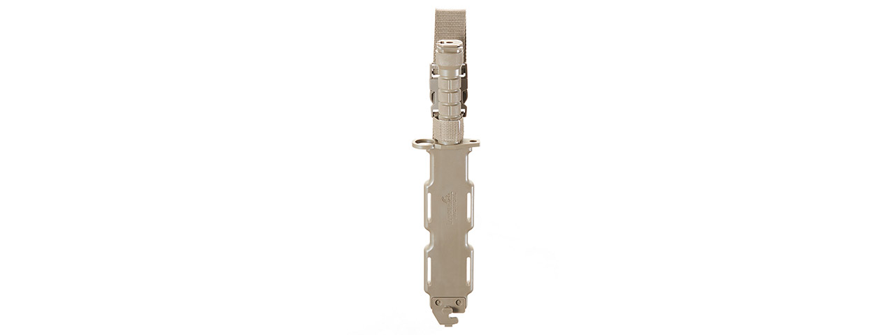 Lancer Tactical Airsoft M9 Rubber Bayonet Knife for M4/M16 AEG (Color: Tan)