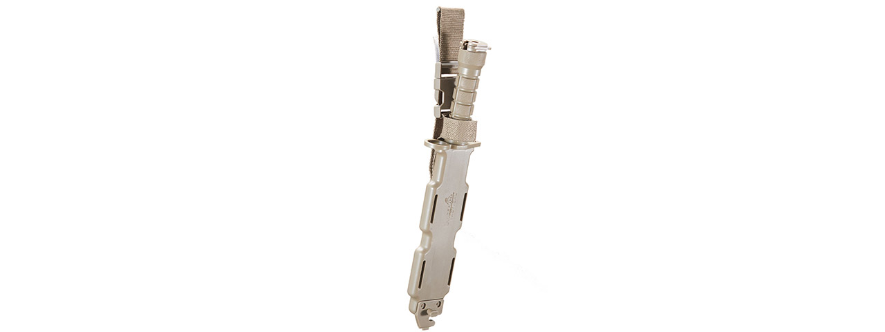 Lancer Tactical Airsoft M9 Rubber Bayonet Knife for M4/M16 AEG (Color: Tan)