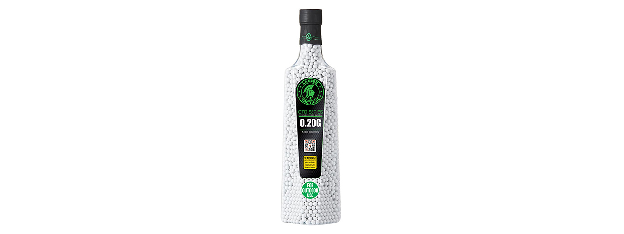 Lancer Tactical 5100 Round 0.20g Outdoor Airsoft BBs (Color: White)