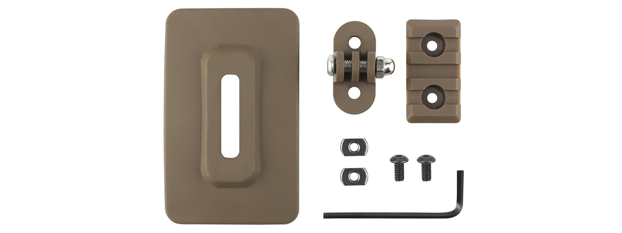 Lancer Tactical M-LOK Attachment Helmet Plate (Tan)
