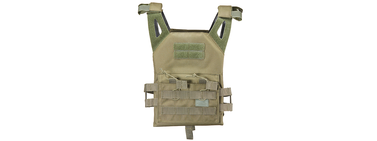 Lancer Tactical Kid's Tactical Vest w/ EVA Plates - (OD Green)