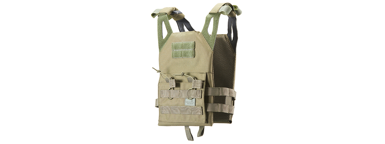 Lancer Tactical Kid's Tactical Vest w/ EVA Plates - (OD Green)