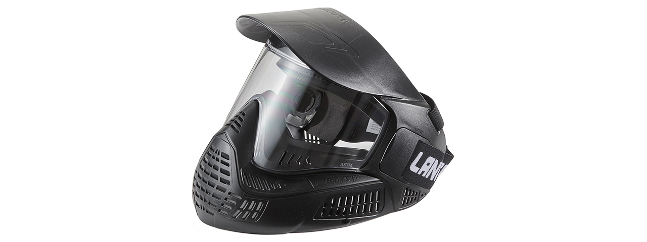Lancer Tactical Full Face Airsoft Mask with Visor (Color: Black)