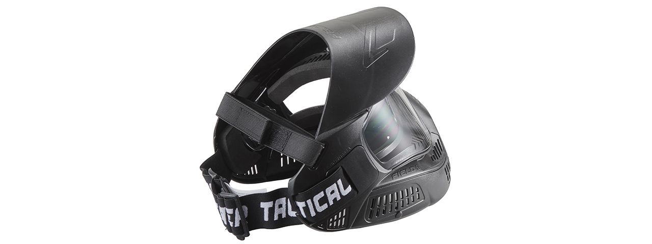 Lancer Tactical Full Face Airsoft Mask with Visor (Color: Black)
