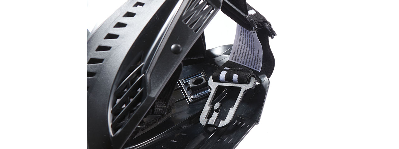 Lancer Tactical Full Face Airsoft Mask with Visor (Color: Black)