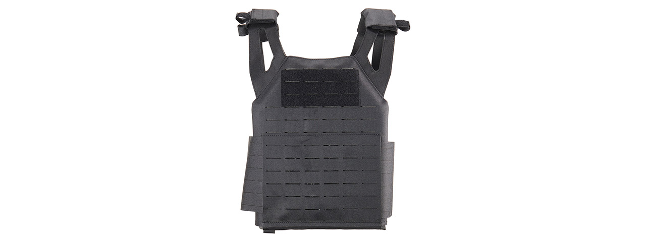 Lancer Tactical Laser Cut MOLLE Plate Carrier - (Black)