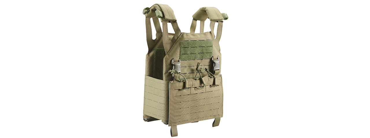 Lancer Tactical Laser Cut MOLLE Plate Carrier - (OD Green) Lancer Tactical Laser Cut MOLLE Plate Carrier - (OD Green)