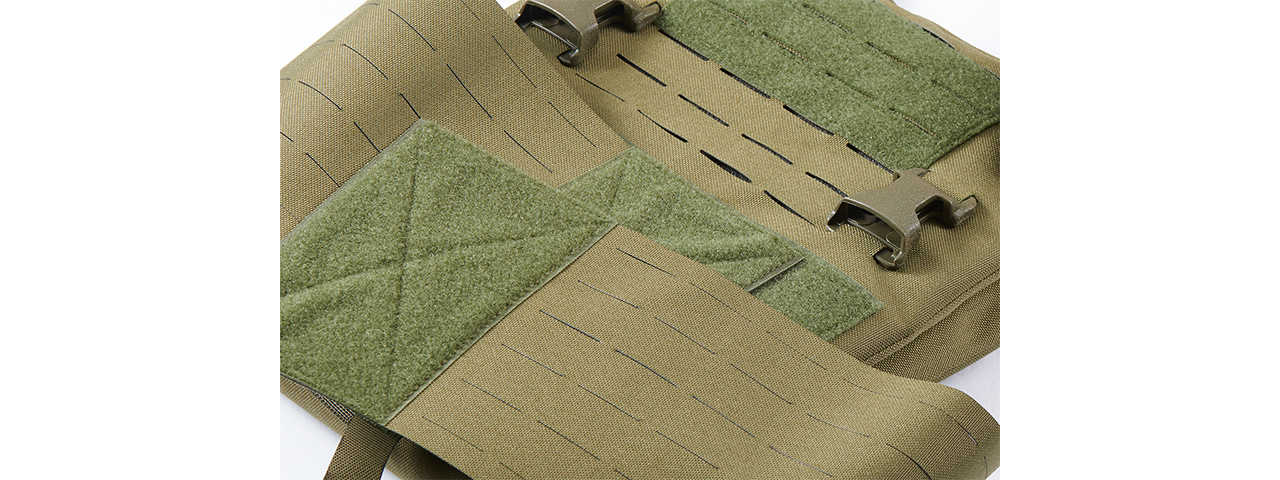 Lancer Tactical Laser Cut MOLLE Plate Carrier - (OD Green)