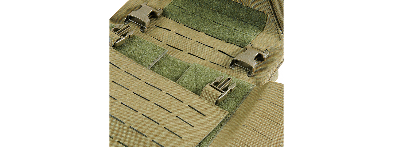 Lancer Tactical Laser Cut Plate Carrier - (OD Green)