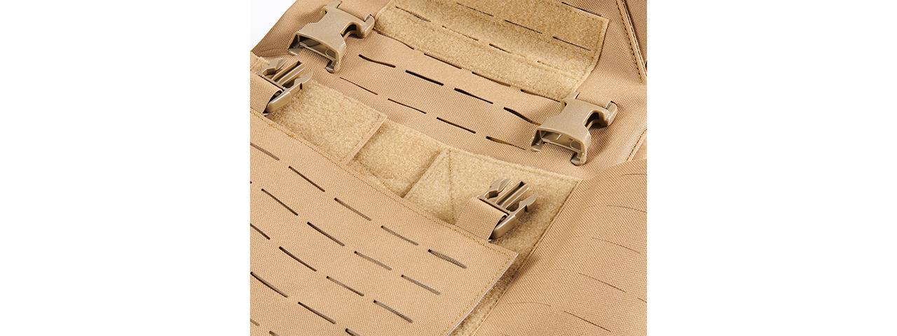 Lancer Tactical Laser Cut Plate Carrier - (Khaki)