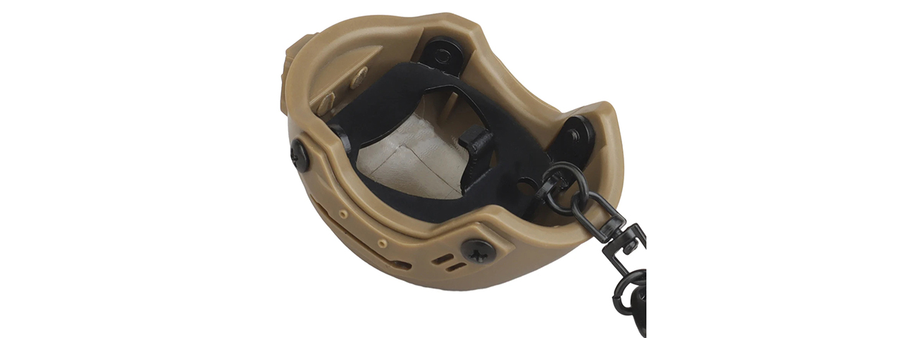 Lancer Tactical MK Tactical Helmet Bottle Opener Key Chain (Tan)