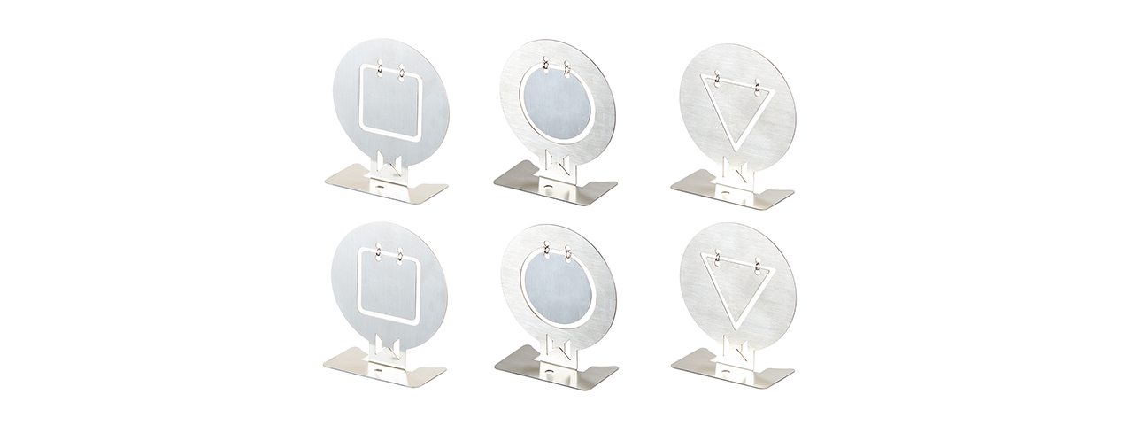 Lancer Tactical Reactive Metal Airsoft 6 Pack Target Set