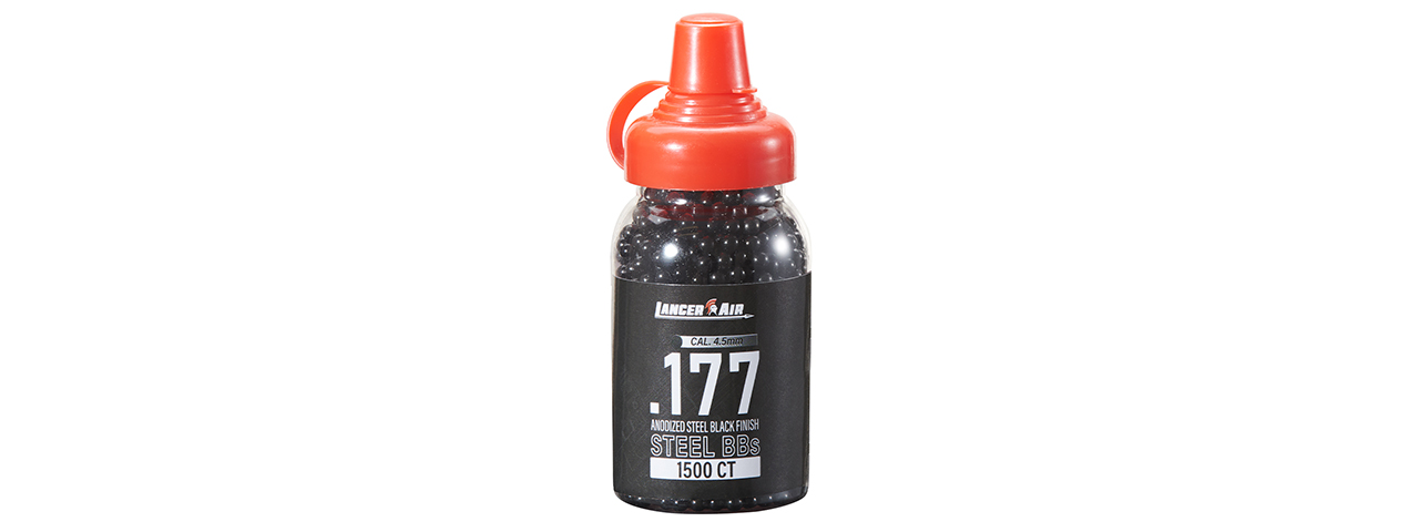 Lancer Air 1500 Round .177 4.5mm Caliber Steel BBs - (Black)