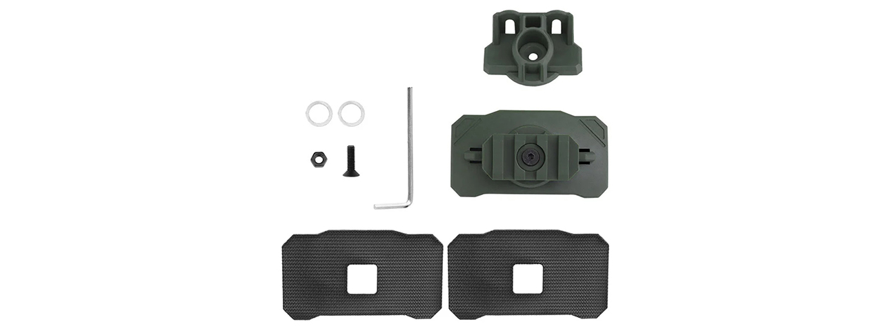 Lancer Tactical Universal Helmet Tactical Light Adapter (OD Green)