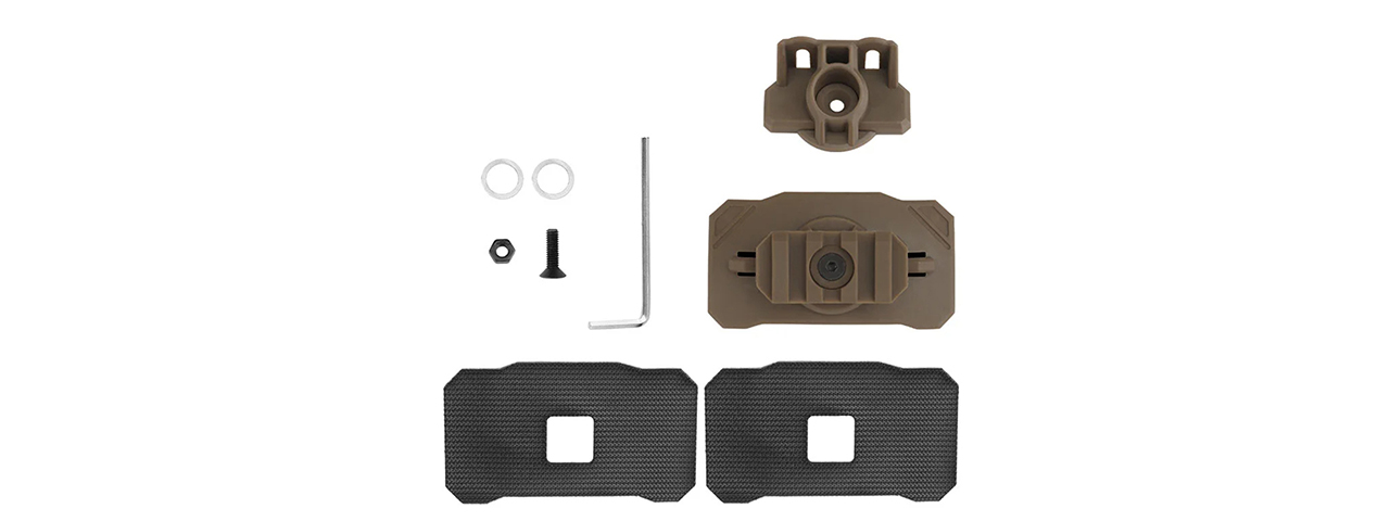 Lancer Tactical Universal Helmet Tactical Light Adapter (Tan)