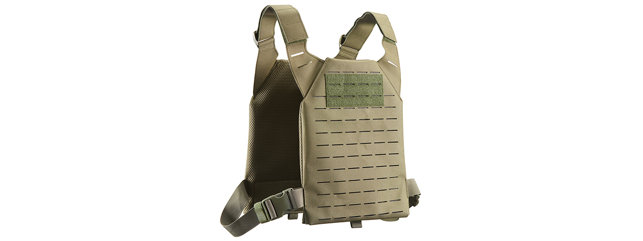 Lancer Tactical Low Profile Laser Cut MOLLE Plate Carrier - (OD Green) Lancer Tactical Low Profile Laser Cut MOLLE Plate Carrier - (OD Green)