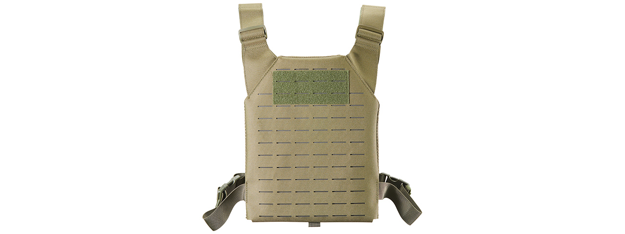 Lancer Tactical Low Profile Laser Cut MOLLE Plate Carrier - (OD Green)