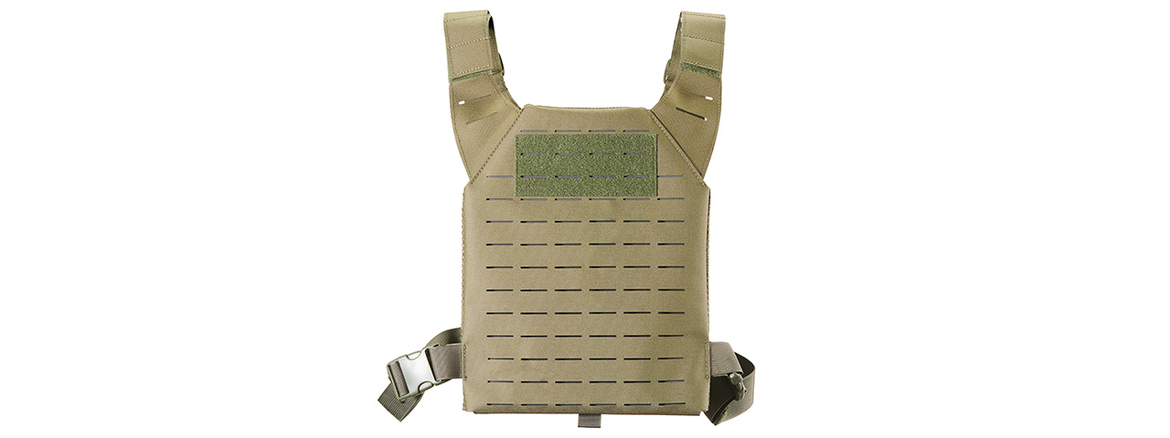 Lancer Tactical Low Profile Laser Cut MOLLE Plate Carrier - (OD Green)