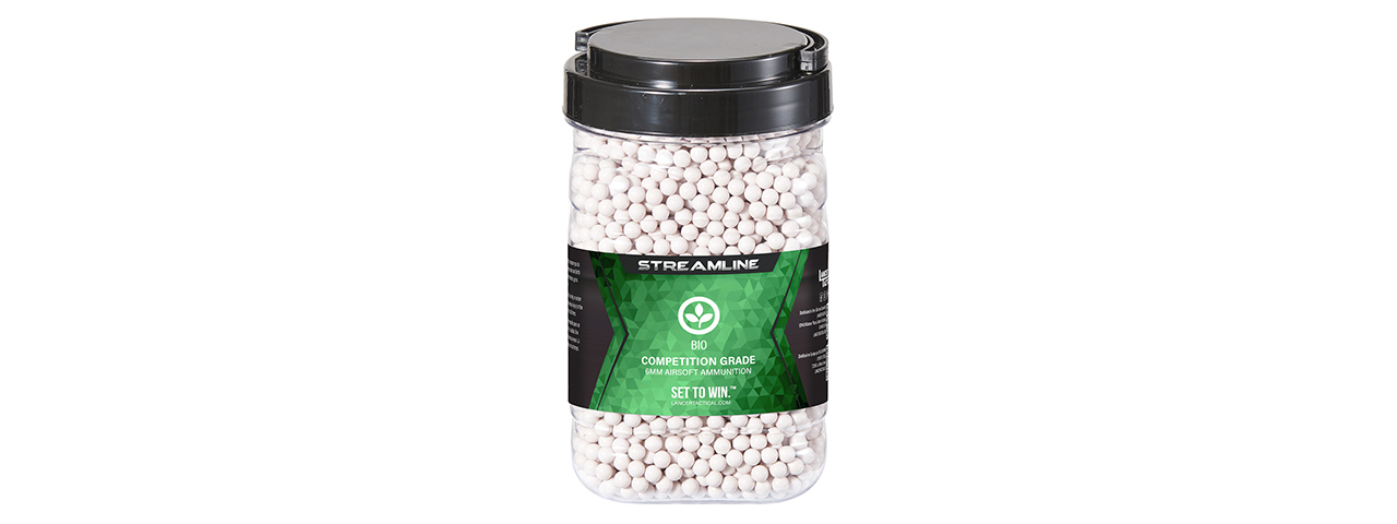 Lancer Tactical 5000 Round .20G Streamline Competition Grade Outdoor BBs - (White)