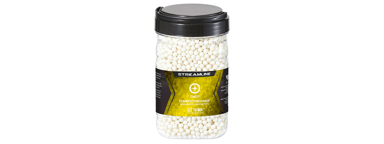 Lancer Tactical 5000 Round .25G Streamline Competition Grade Tracer BBs - (Green)