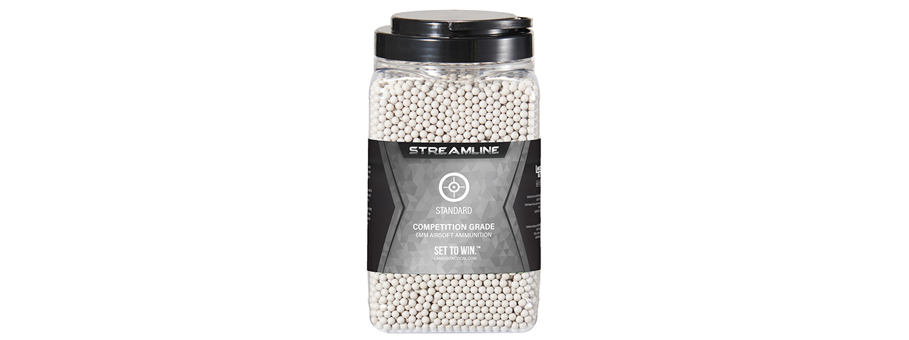 Lancer Tactical 18500 Round .32G Streamline Competition Grade BBs - (White)