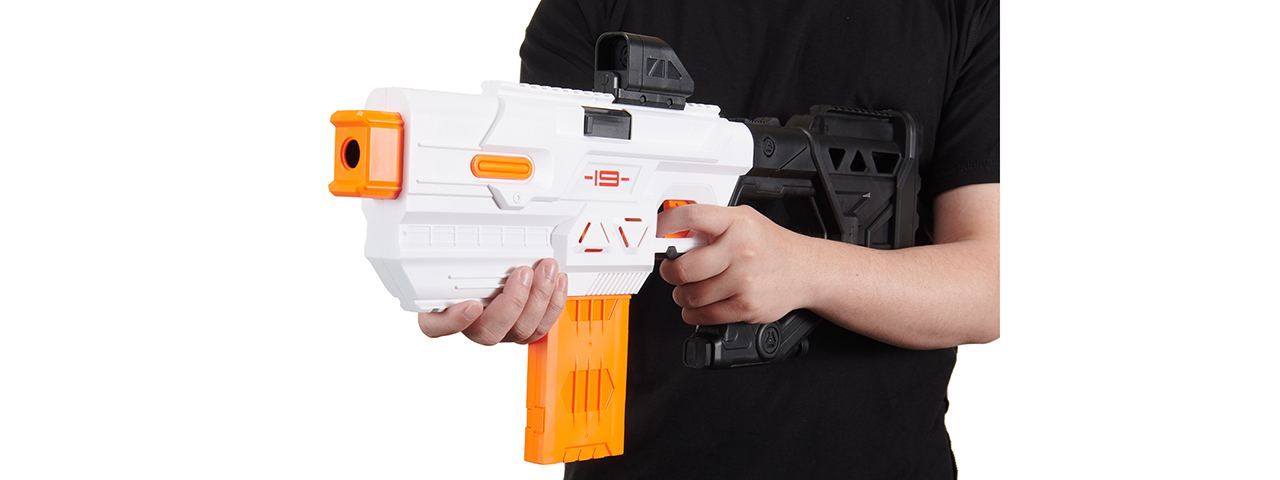 Cyber Walker Alpha Auto Electric Dart Blaster (White/Orange)