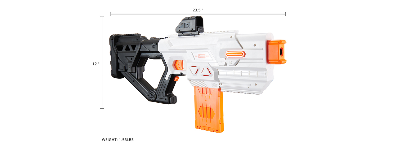 Cyber Walker Alpha Auto Electric Dart Blaster (White/Orange)
