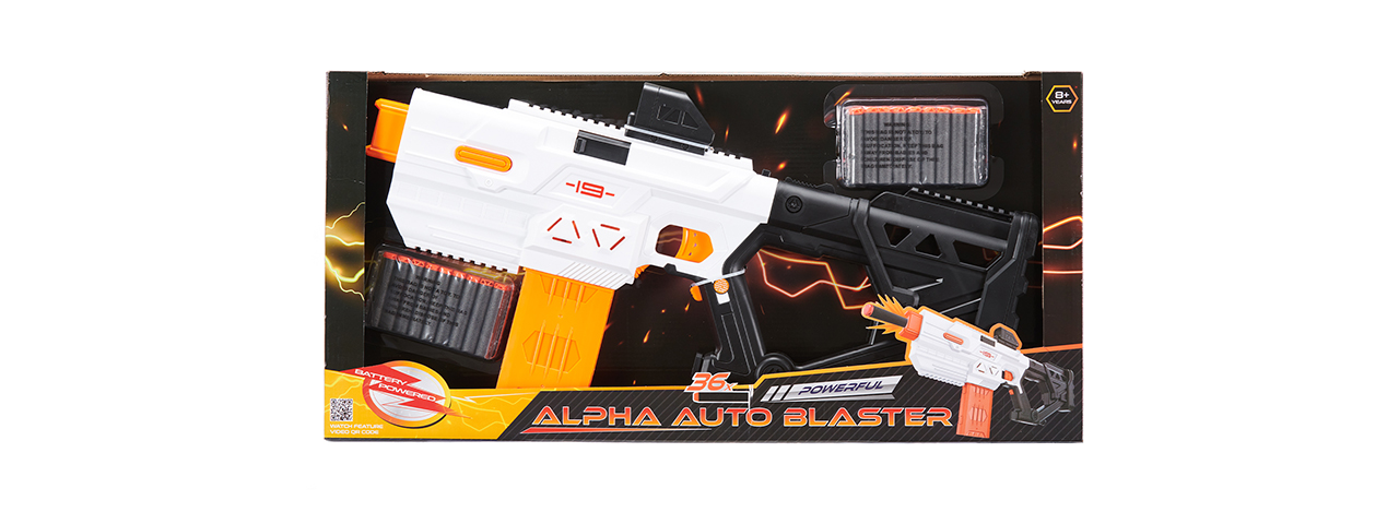 Cyber Walker Alpha Auto Electric Dart Blaster (White/Orange)