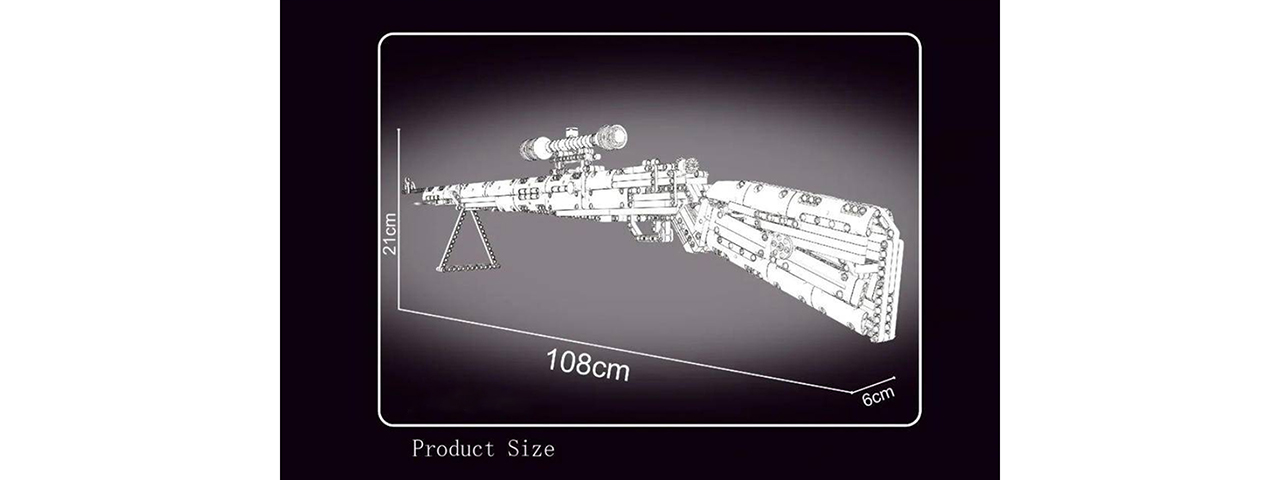 Cyber Walker 98K Sniper Rifle Electric Building Block Kit (Brown)