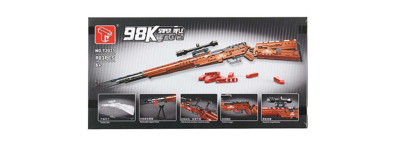Cyber Walker 98K Sniper Rifle Electric Building Block Kit (Brown)