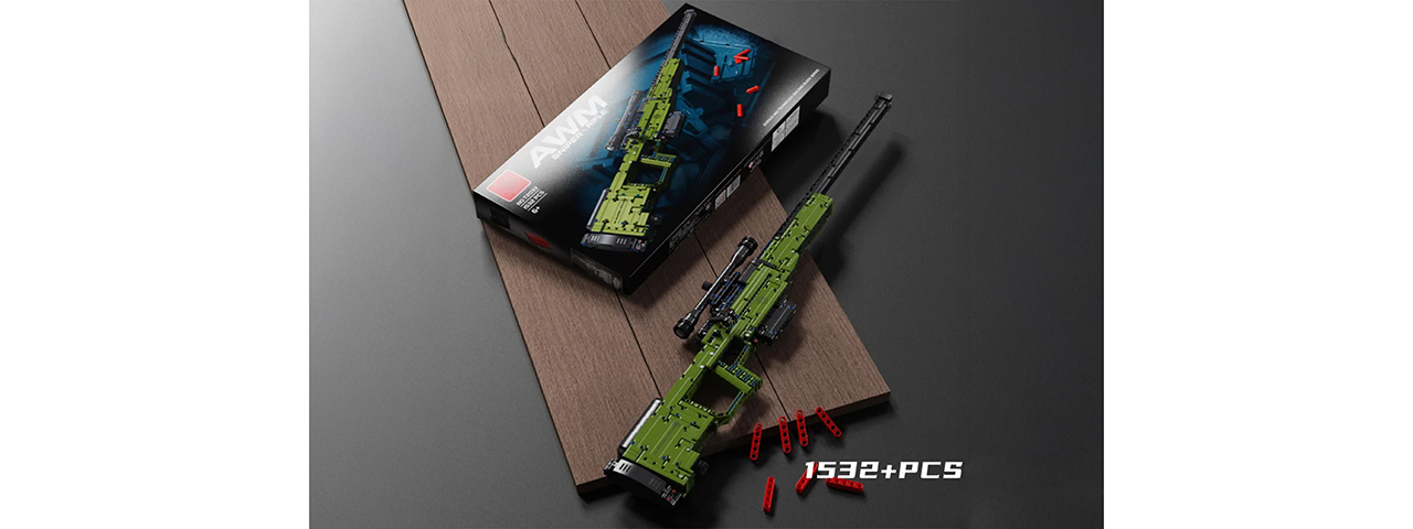 Cyber Walker AWM Sniper Rifle Electric Building Block Kit (Green)