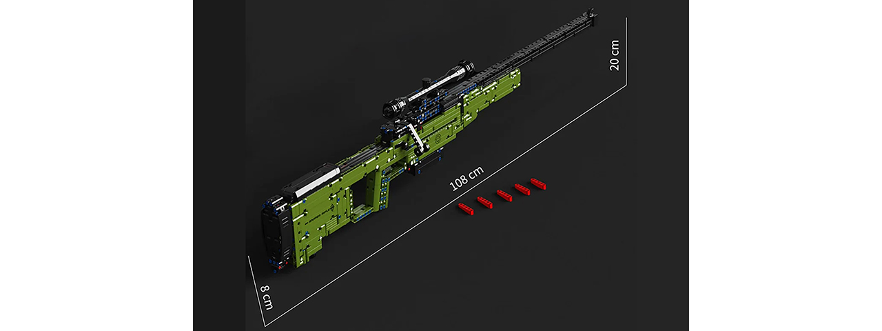 Cyber Walker AWM Sniper Rifle Electric Building Block Kit (Green)