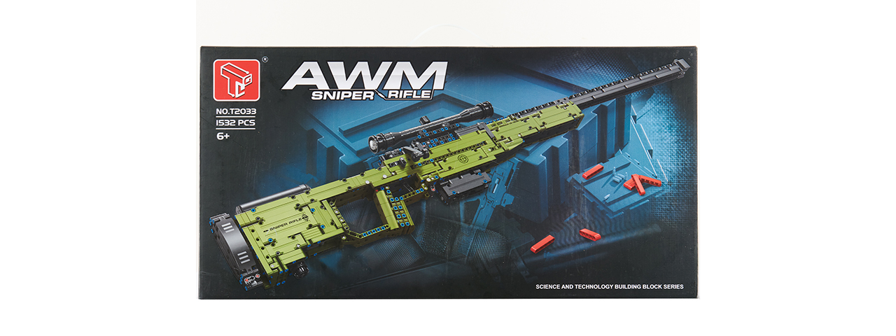 Cyber Walker AWM Sniper Rifle Electric Building Block Kit (Green)