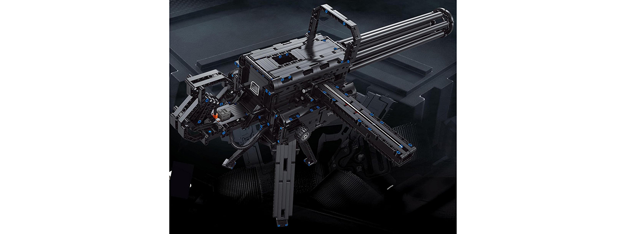 Cyber Walker Minigun Vulcan Cannon Electric Building Block Kit (Black)