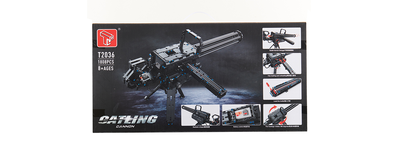 Cyber Walker Minigun Vulcan Cannon Electric Building Block Kit (Black)