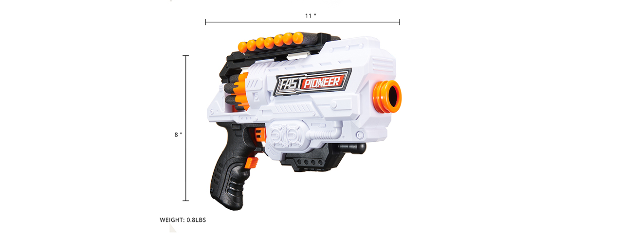 Cyber Walker Fast Pioneer Electric Dart Blaster (White/Orange)