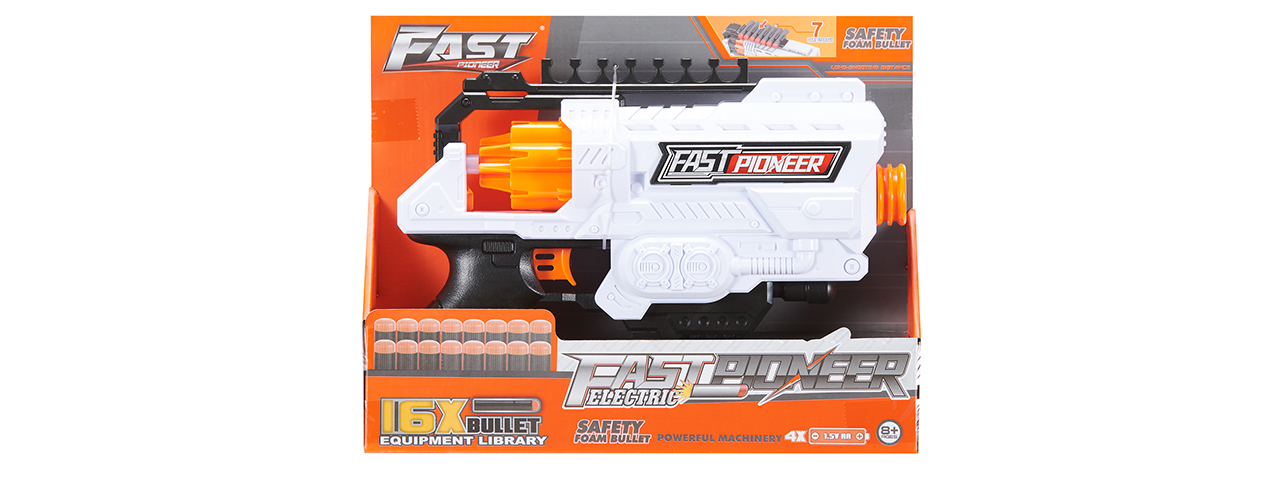Cyber Walker Fast Pioneer Electric Dart Blaster (White/Orange)