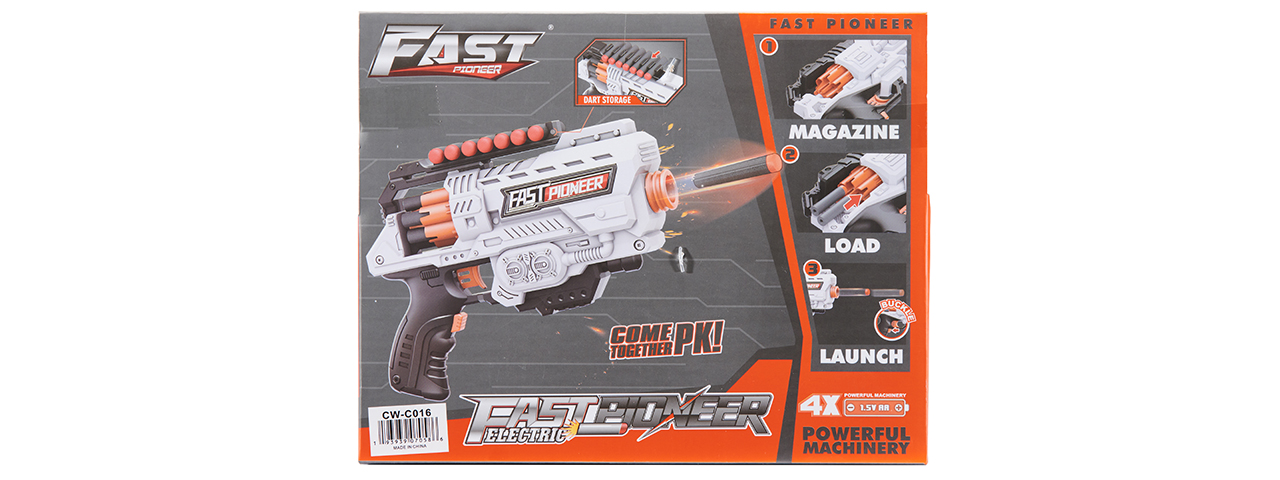 Cyber Walker Fast Pioneer Electric Dart Blaster (White/Orange)