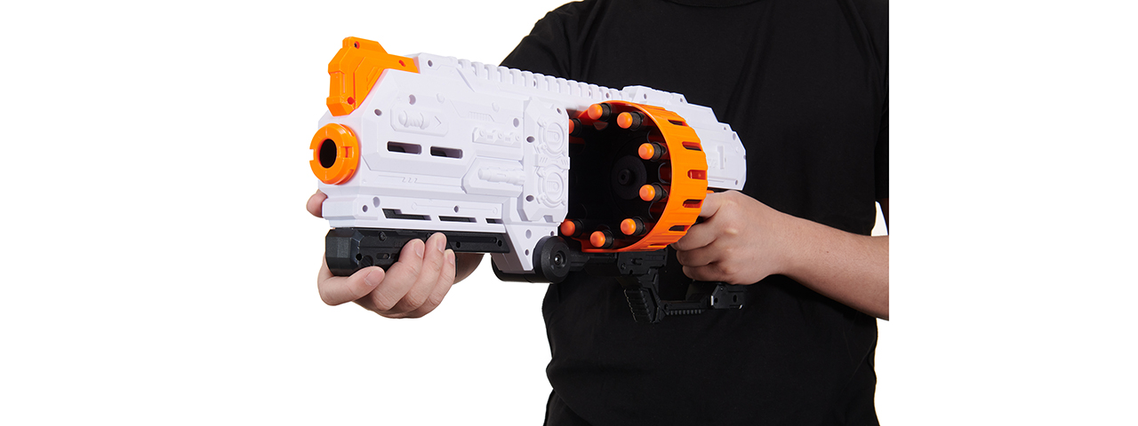 Cyber Walker Fast SMG Electric Dart Blaster (White/Orange)