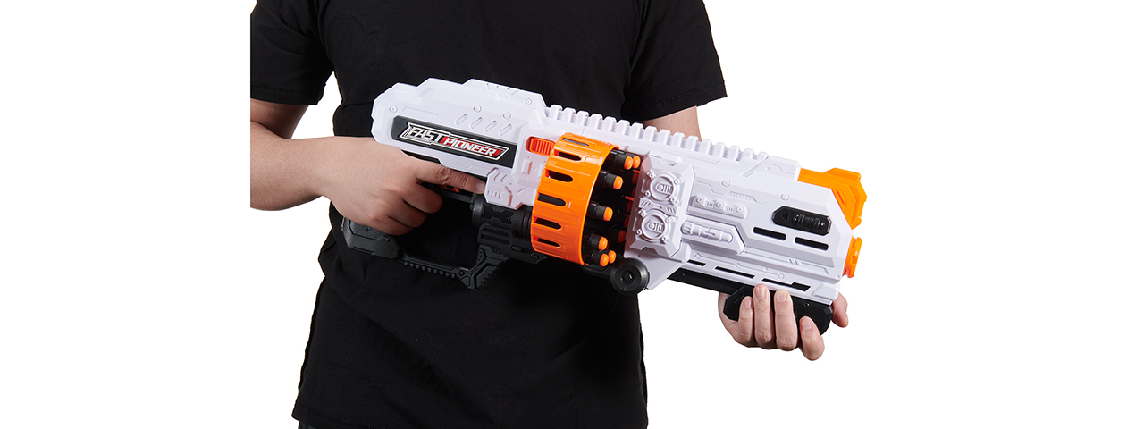 Cyber Walker Fast SMG Electric Dart Blaster (White/Orange)