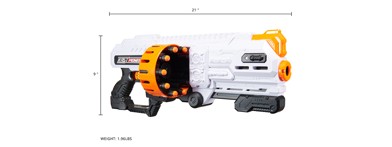 Cyber Walker Fast SMG Electric Dart Blaster (White/Orange)