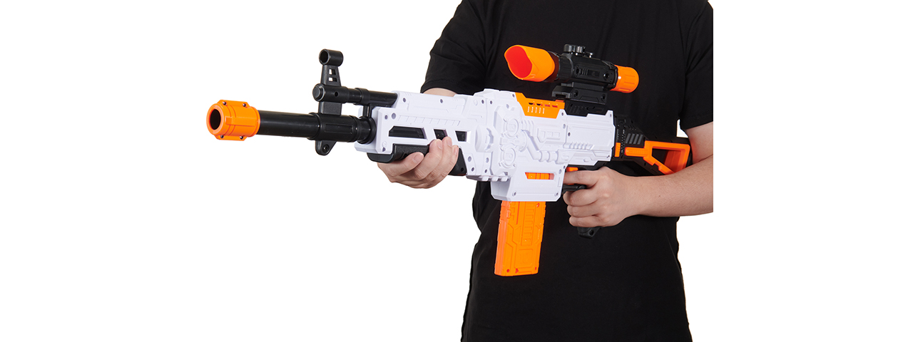 Cyber Walker Fast DMR Electric Dart Blaster (White/Orange)