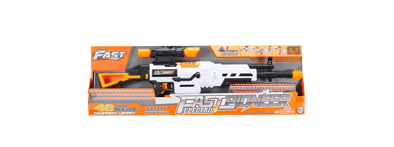 Cyber Walker Fast DMR Electric Dart Blaster (White/Orange)