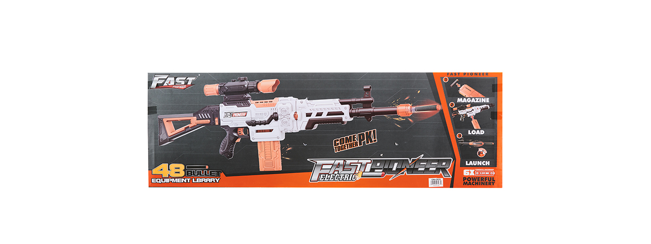 Cyber Walker Fast DMR Electric Dart Blaster (White/Orange)